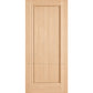 Square-top solid wood wine cellar door, light natural finish with vertical plank panels and frame.