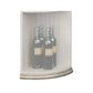 Curved quarter-round base molding, natural light wood strip with rounded bottom profile