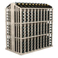 Pale wood 260-bottle aisle display rack with metal bottle holders and neatly arranged bottles