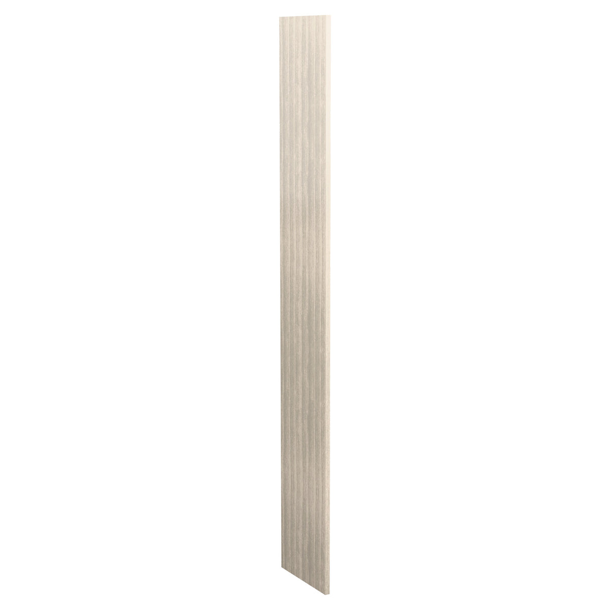 Pre-cut filler wood panel, pale cream, narrow vertical board with clean cut edges