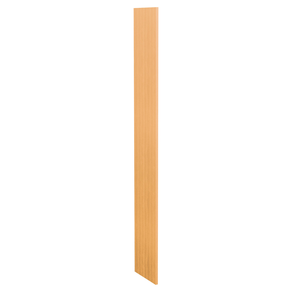 Pre-cut filler wood panel, wheat light-orange wood, vertical plank with straight sides
