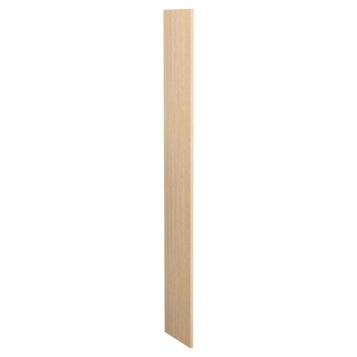 12 inch wood filler panel, light tan stained finish, straight long edge