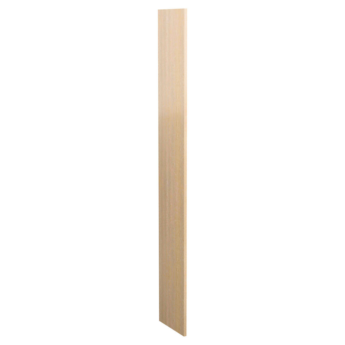 12 inch wood filler panel, pale beige stained finish, straight long edge