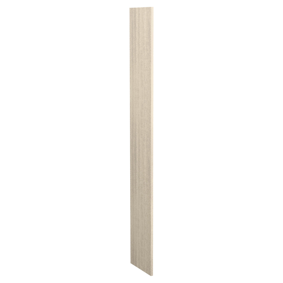 12-inch pre-cut filler wood panel, light tan plank with straight edges