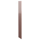 12-inch pre-cut filler wood panel, medium brown plank with cut bottom edge