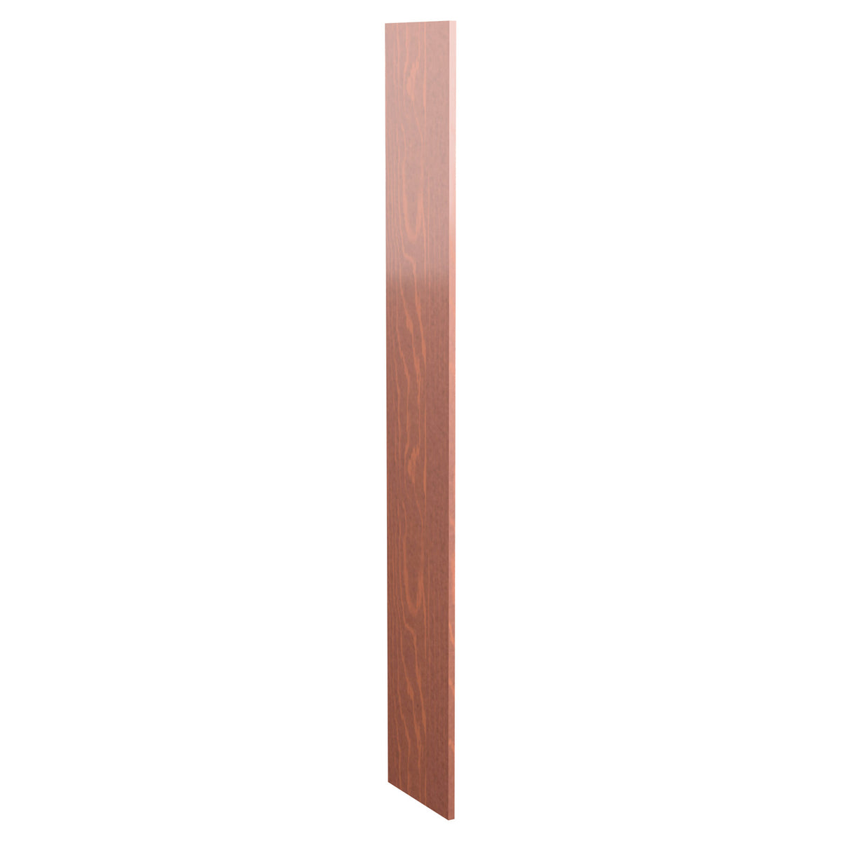 Pre-cut filler wood panel, 12-inch, light reddish brown with wood grain.