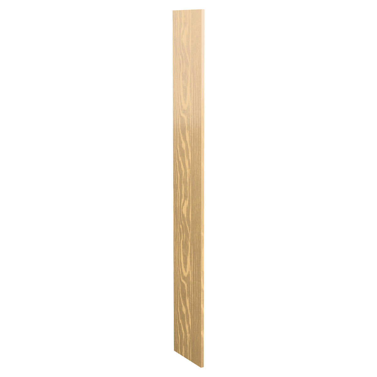 Pre-cut filler wood panel, 12-inch, light blonde wood with visible swirling grain.