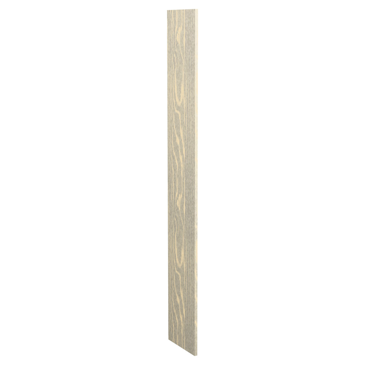 12-inch pre-cut wood filler panel, grey stain with visible wood grain