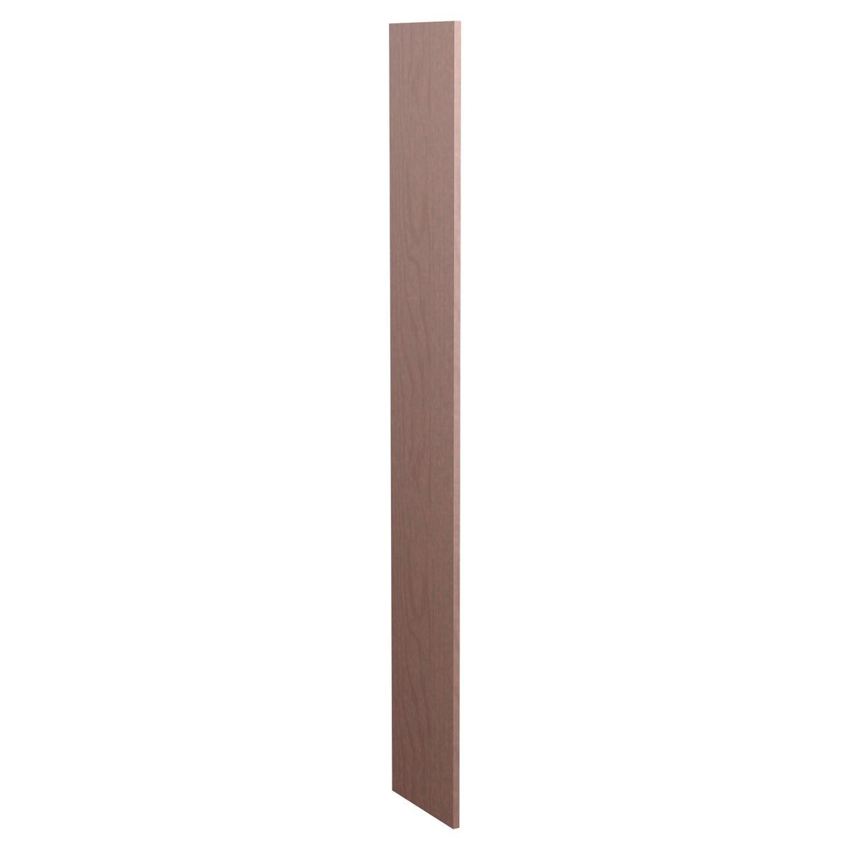 12-inch pre-cut wood filler panel, dark brown stained wood with grain
