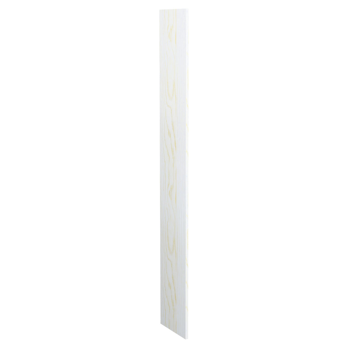 12-inch pre-cut wood filler panel, bright whitewashed look with subtle grain