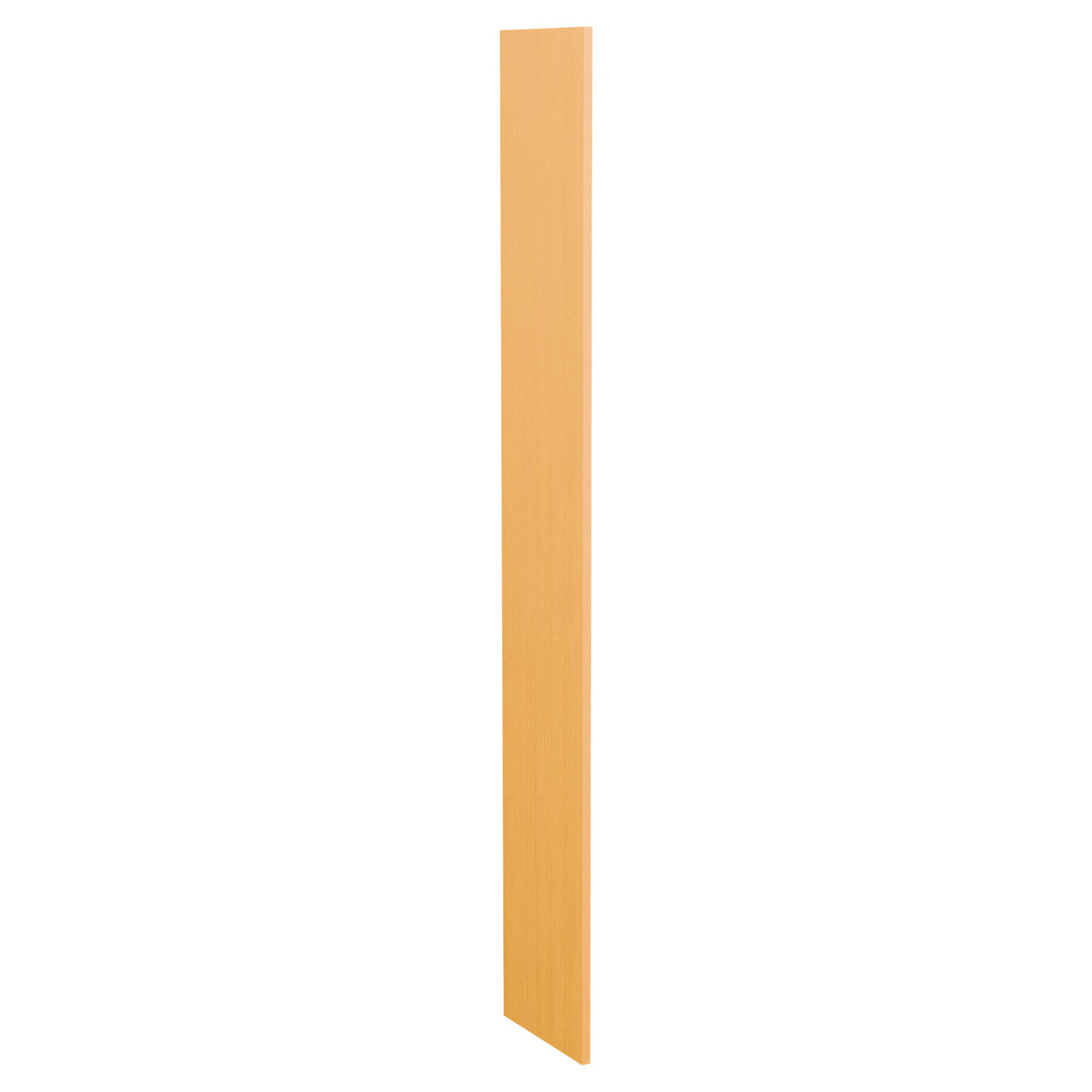 Golden tan pre-cut filler wood panel, long narrow board with straight edges