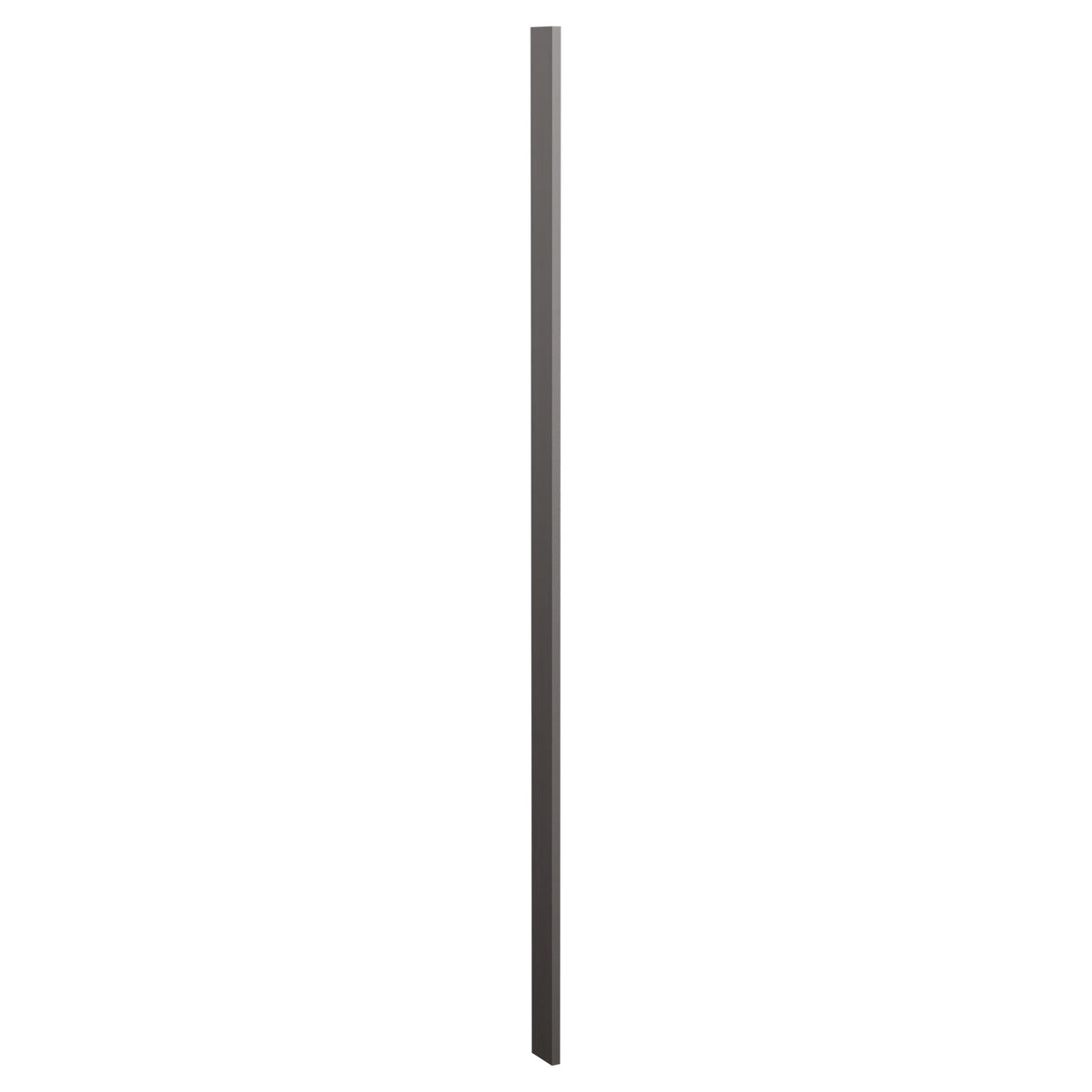 Wood filler strip with charcoal gray stain, smooth edges and flat face
