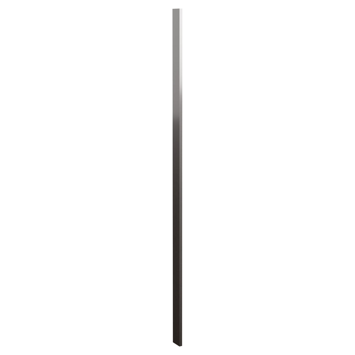 Wood filler strip with light gray stain, smooth edges and flat face