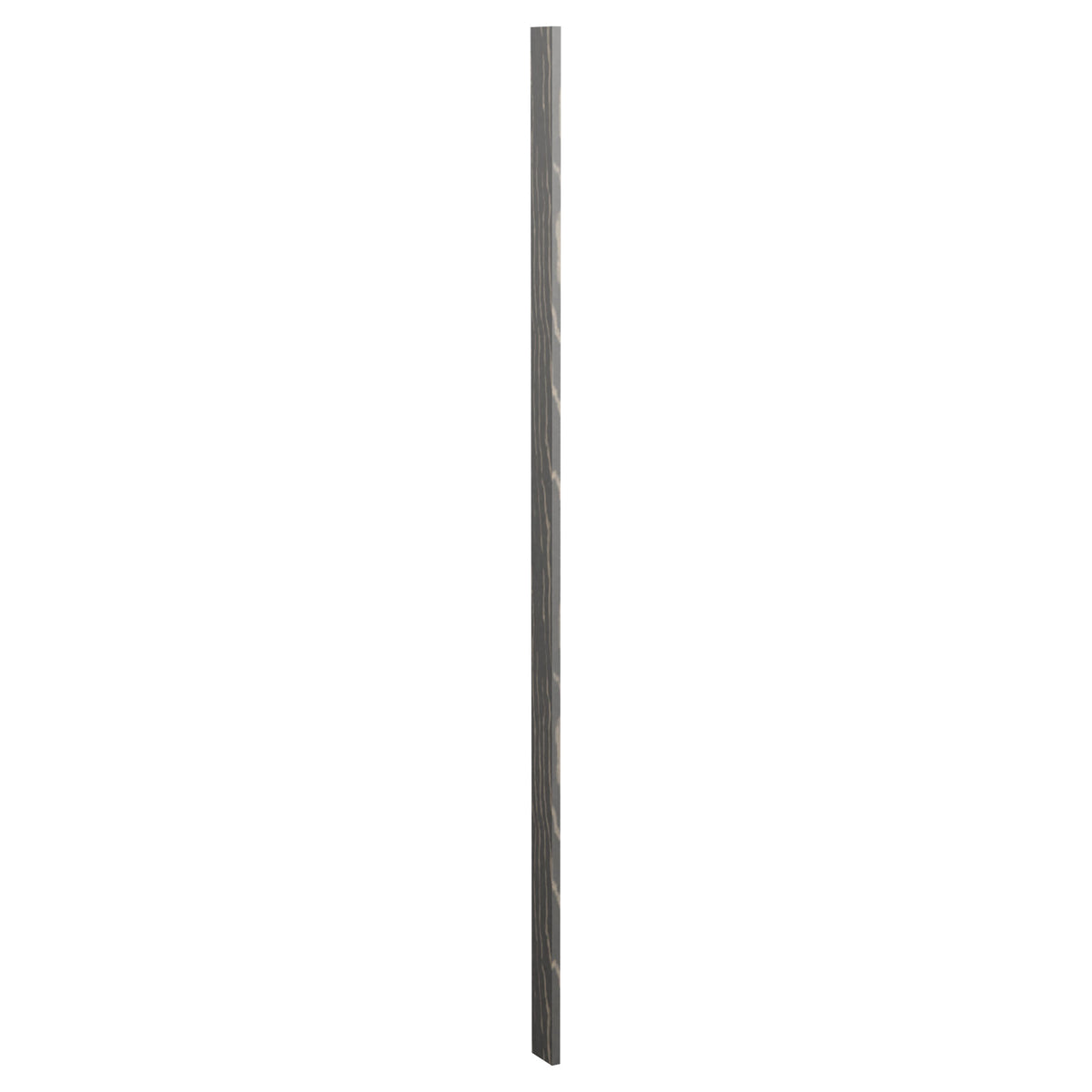 Pre-cut filler wood panel strip, dark gray stained finish, narrow rectangular board