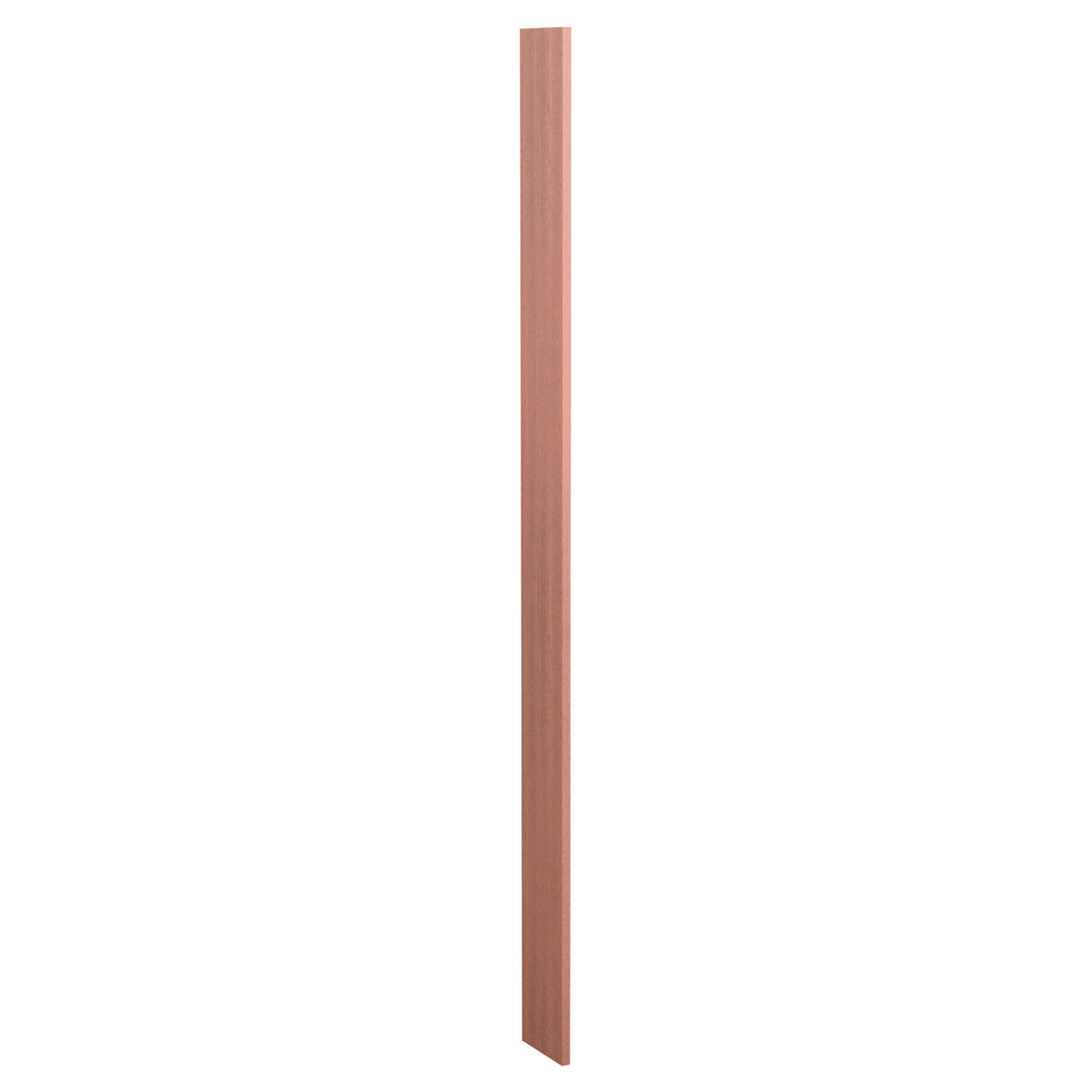 6-inch wood filler panel, light reddish-brown stain finish, rectangular edging