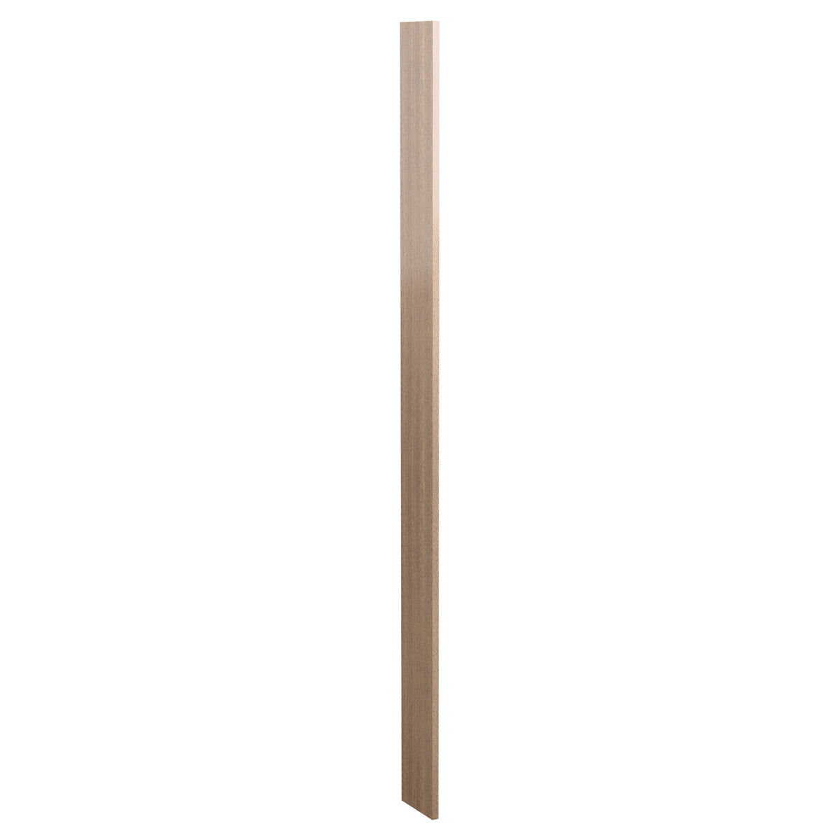 6-inch wood filler panel, warm light tan wood tone, rectangular edging