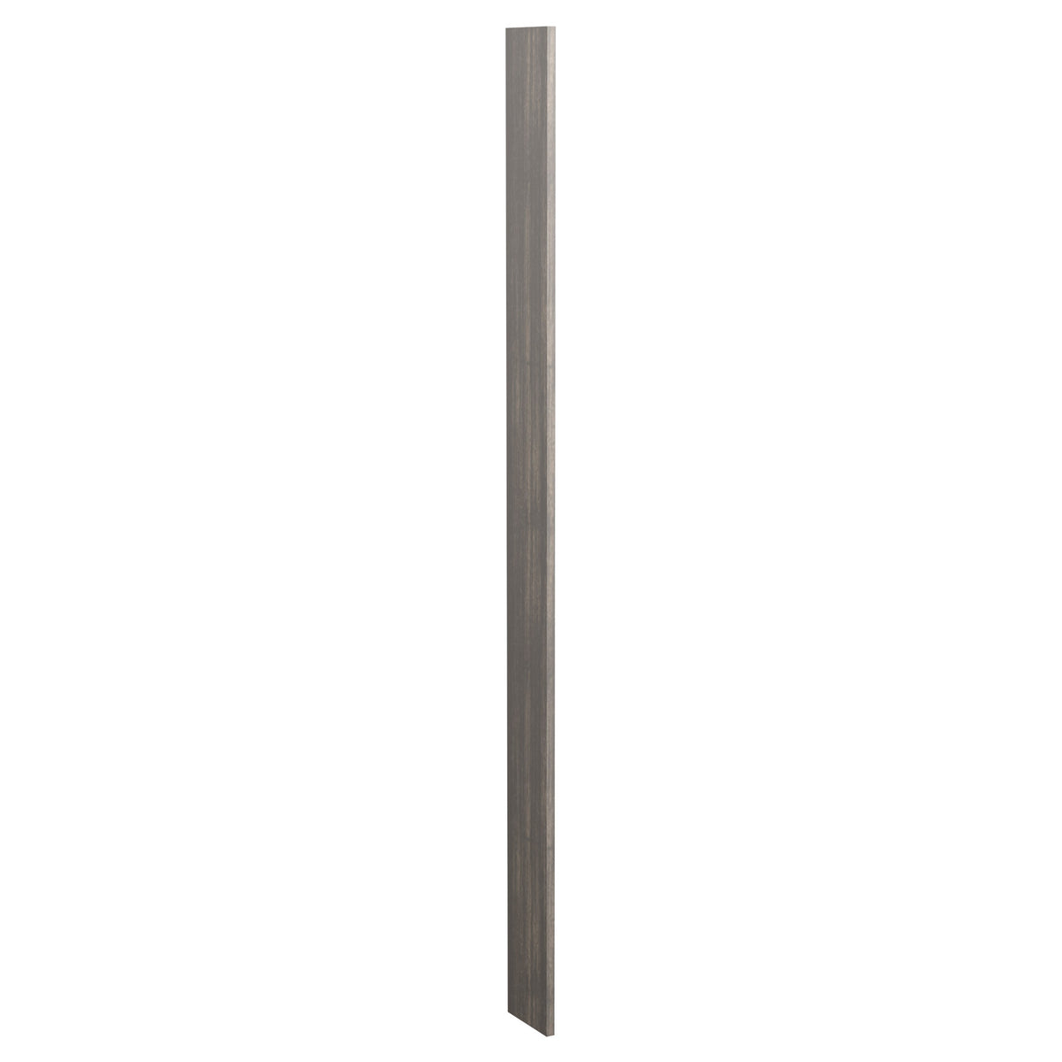 6-inch pre-cut filler wood panel, dark gray-brown stained finish