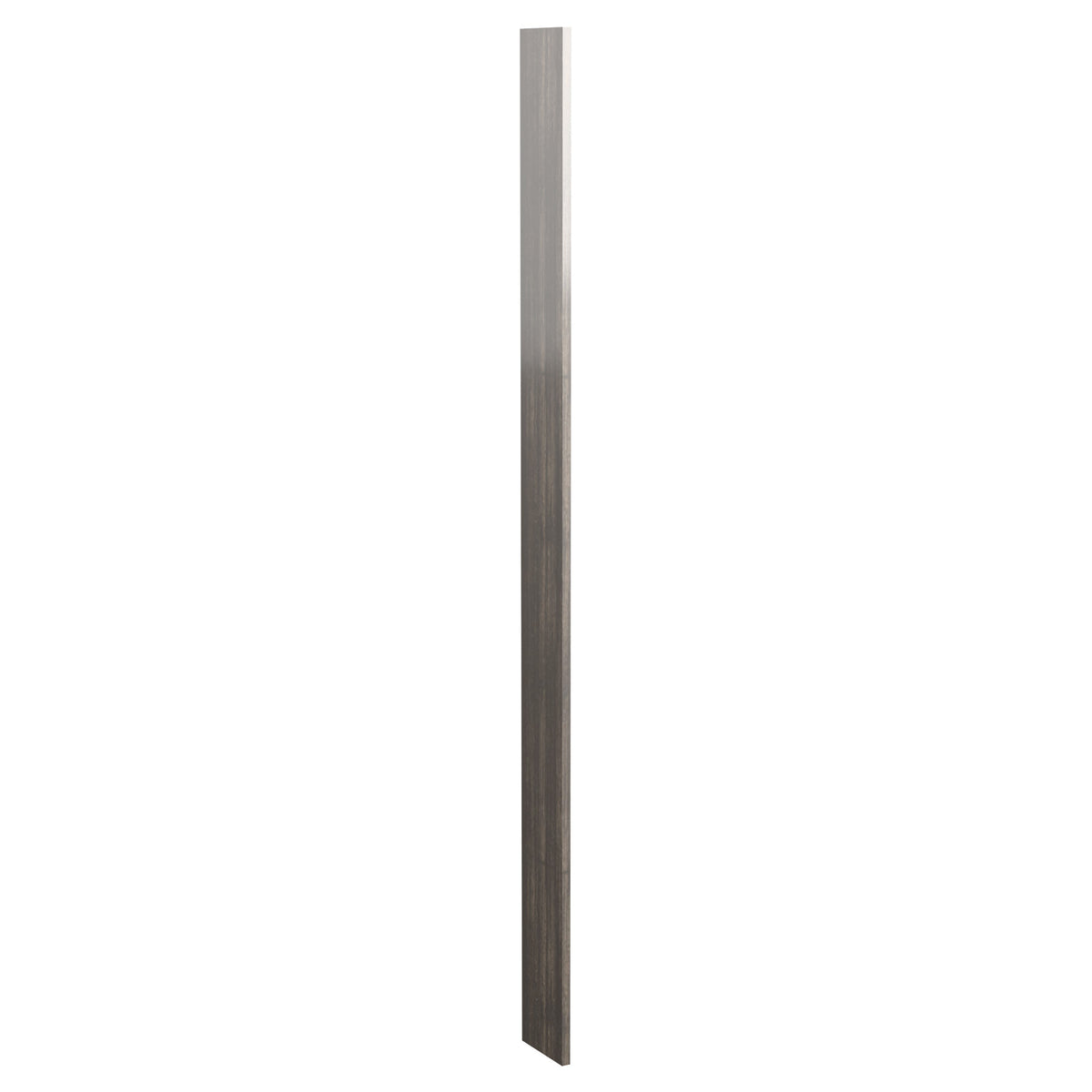 6-inch pre-cut filler wood panel, medium dark brown stained finish