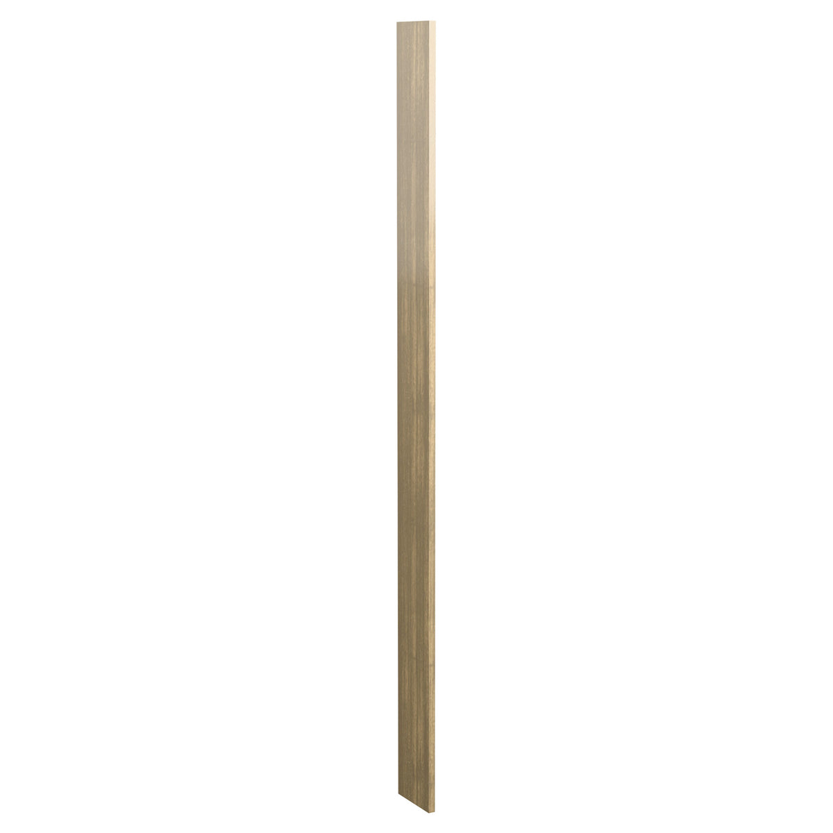 6-inch pre-cut filler wood panel, light cream-brown stained finish