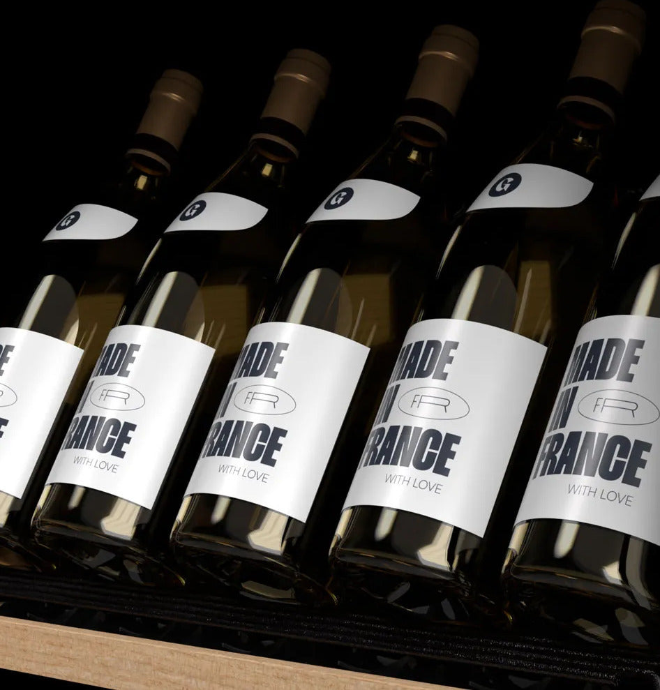 Goguette wine shelf insert holding bottles in a wine cooler