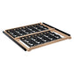 Black Goguette wine shelf insert with wooden rails and bottle cradles