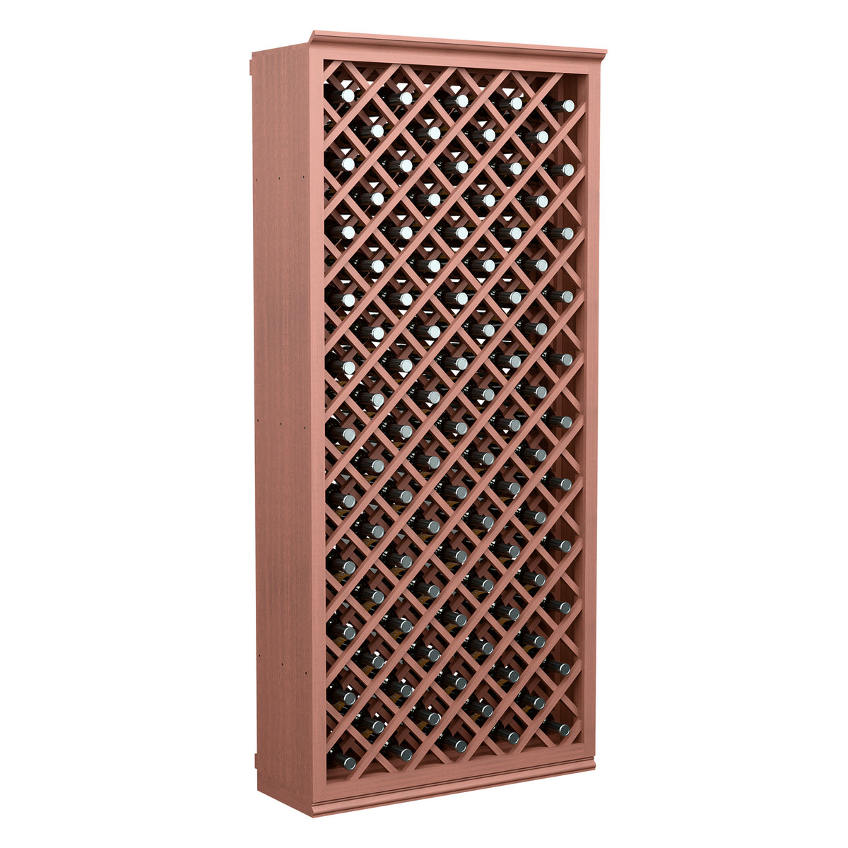 6FT wine bottle cabinet with light red/brown frame and diamond lattice rack
