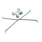 Island Display Rack Caster Kit - Brushed Nickel