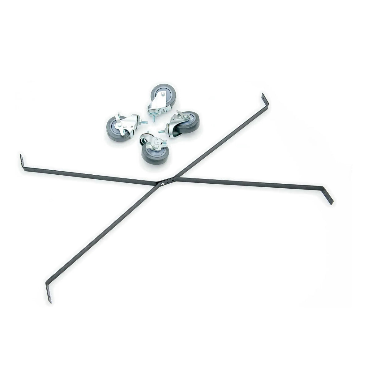 Island Display Rack Caster Kit - Brushed Nickel