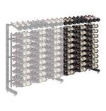 3ft wine rack extension with silver metal frame and evenly spaced bottle rows