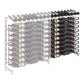 3ft wine rack extension with clear front divider and silver metal bottle holders