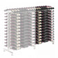 Wine rack extension with left-side bottle slots and right bottle rows, light gray frame