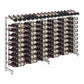 3-foot single-sided bottle display rack with metal frame and multiple rows of wine bottles