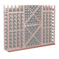 72-inch straight base molding showing a gray diamond-lattice wine rack with bottle holes