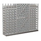 72-inch straight base molding showing gray diamond-lattice wine rack with bottle holes