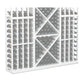 Wine bottle rack with white frame and open bottle compartments; 72-inch base