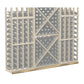 Straight base molding wine rack panel in pale wood tone with diamond lattice and bottle slots