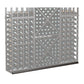 Straight base molding wine rack panel in dark gray with diamond lattice and bottle slots