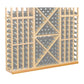 Straight base molding, natural wood wine rack with light back panel and diamond bottle holders