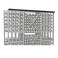 72-inch straight crown molding, dark gray stained wood trim