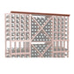 Straight crown molding, 72 in, reddish-brown wood beam with flat underside