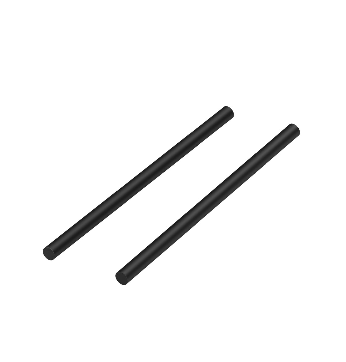 Wine peg for cork-out bottle, matte black finish, two pegs shown.