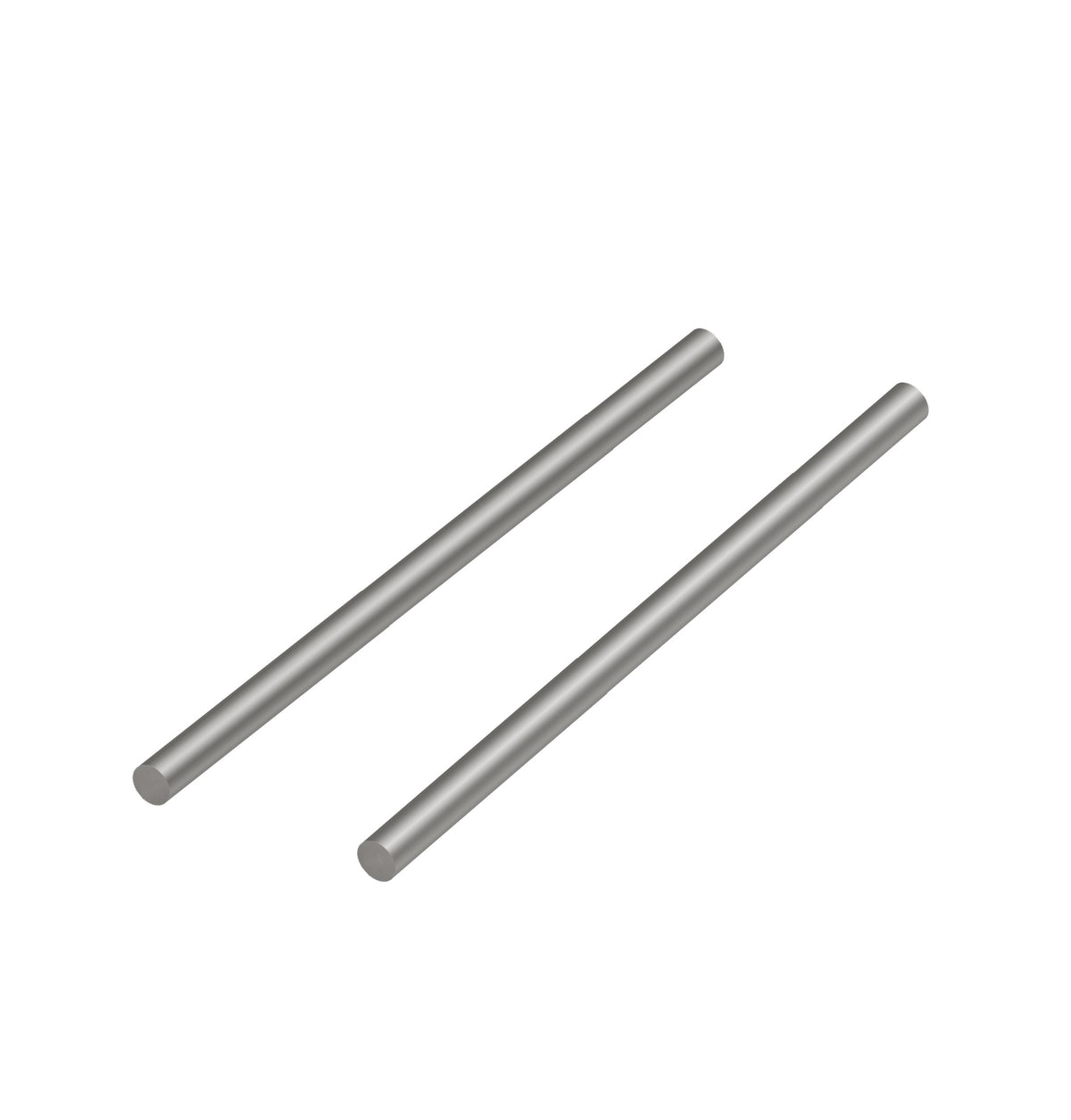 Wine peg for cork-out bottle, brushed aluminum finish, two pegs shown.