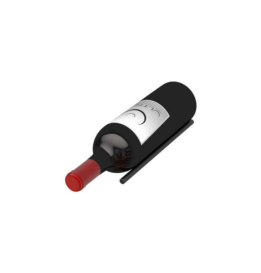 Cork-out wine peg with bottle, black holder and red bottle tip shown.
