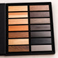 Wood sample kit open to a grid of wood color swatches in a black frame