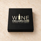 WineCellars.com wood sample kit, closed black box with logo