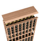 Light wood top shelf for 8-column wine rack with bottle storage slots