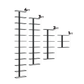 Wall-mounted wine rack showing height options labeled 1FT, 2FT, 3FT, 4FT