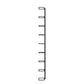 Wall-mounted wine rack, side view with stacked horizontal bottle slots