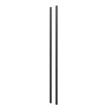 Dark gray metal backer channels with evenly spaced mounting holes, two-pack