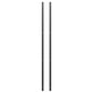 Gray metal backer channels with mounting holes, two long vertical rails